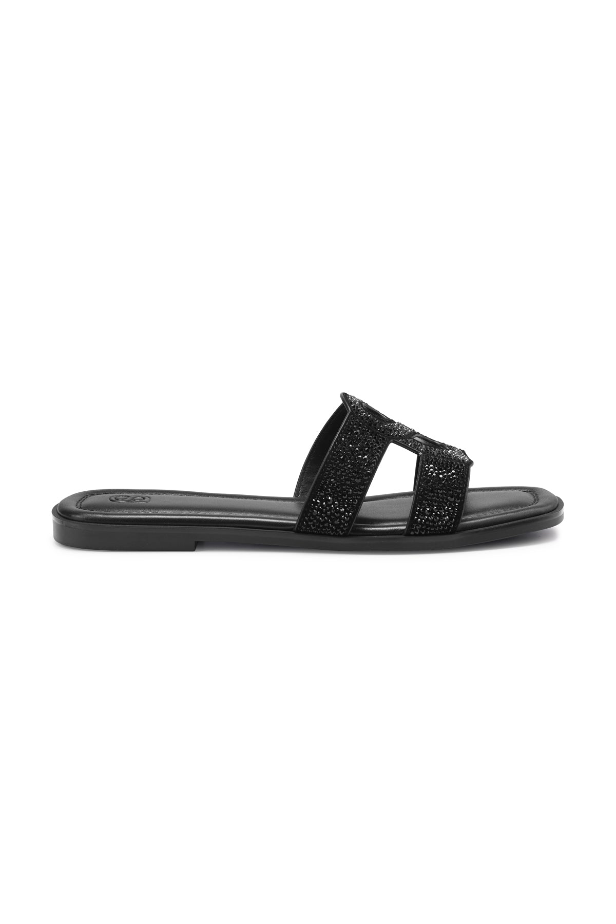 Kefi Sandal with Crystal - Black
