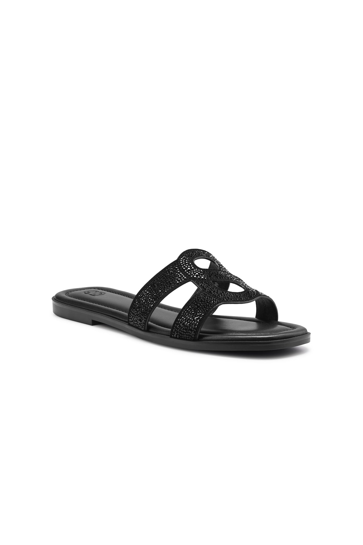 Kefi Sandal with Crystal - Black