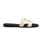 Kefi Slide Sandal - White Black