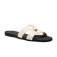 Kefi Slide Sandal - White Black