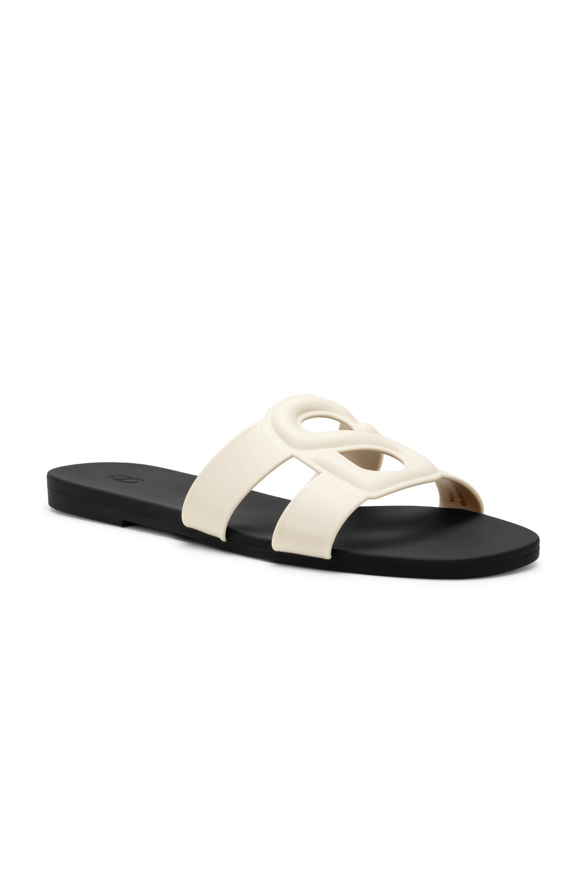 Kefi Slide Sandal - White Black