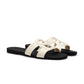 Kefi Slide Sandal - White Black