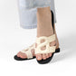 Kefi Slide Sandal - White Black