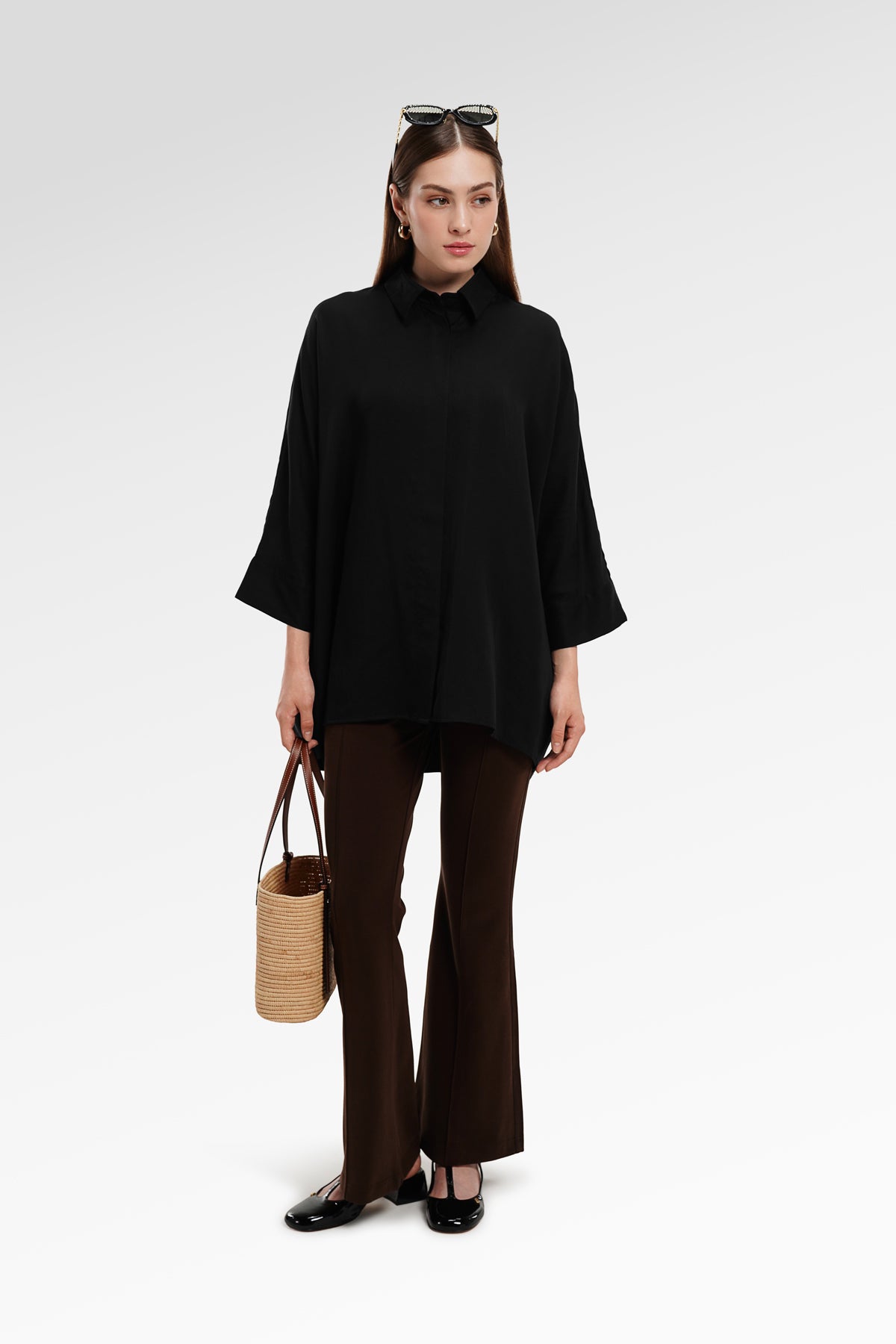 Kyla Oversize Shirt - Black