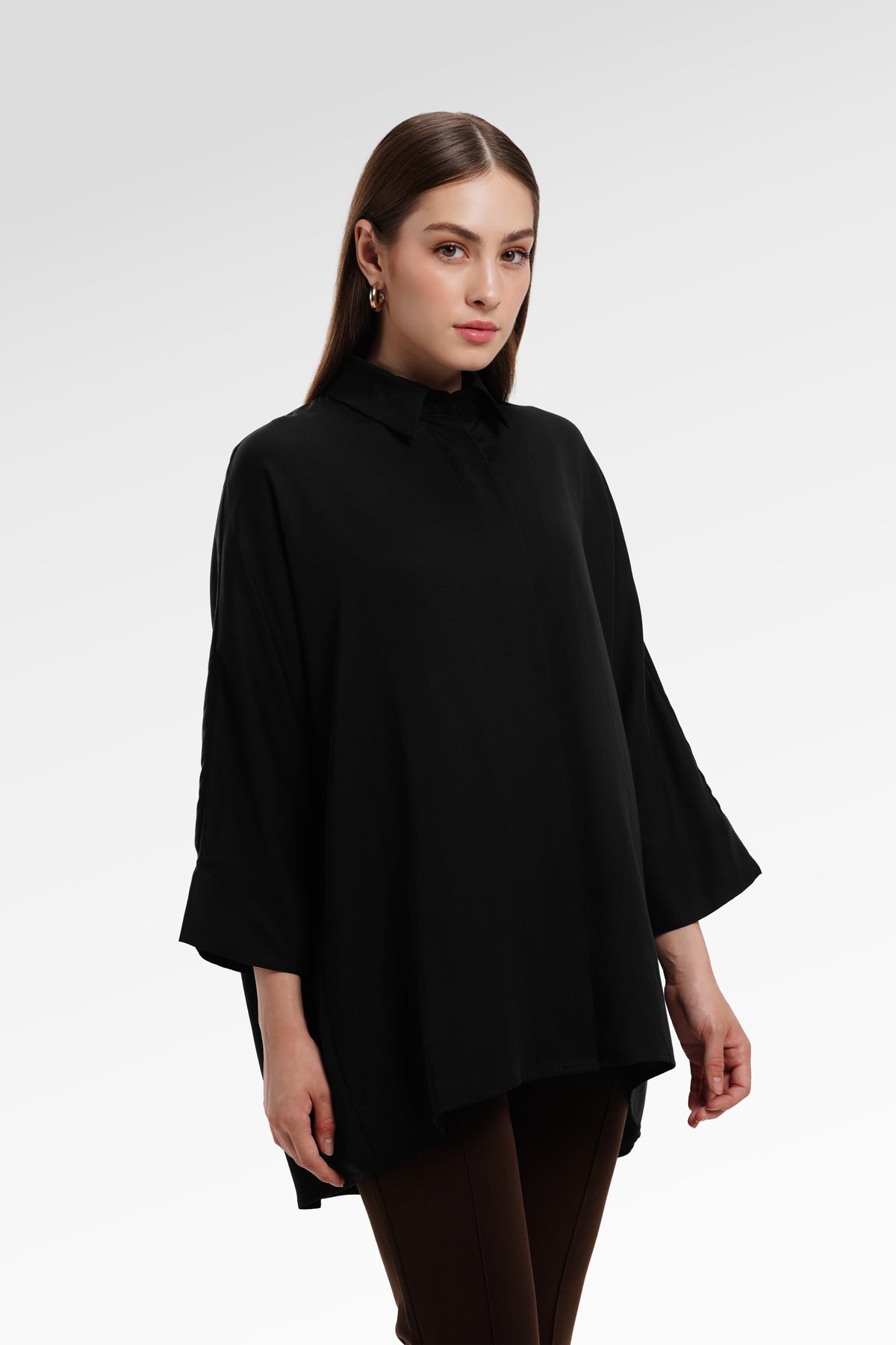Kyla Oversize Shirt - Black