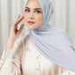 Tapis Satin Jacquard Shawl - Lilac Gray