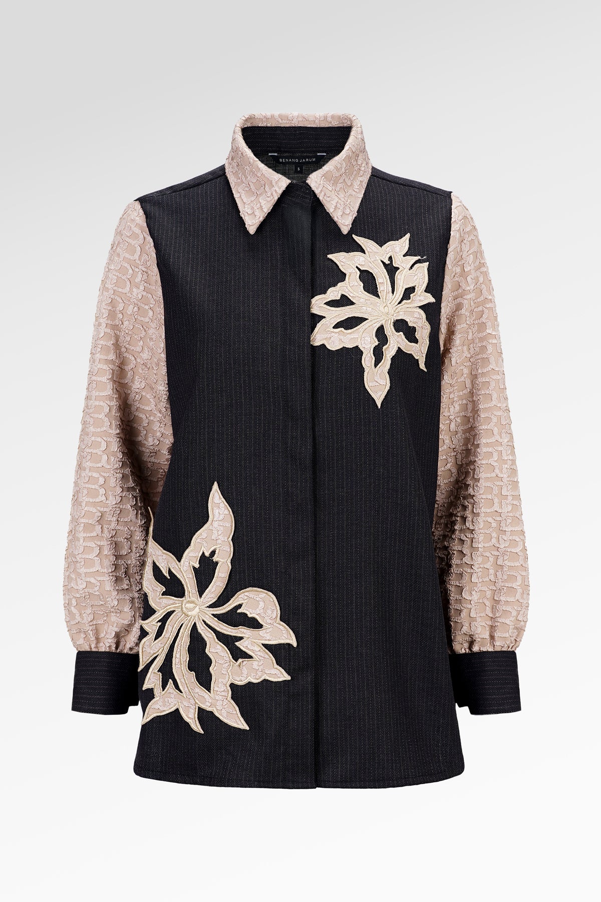 Lana Embroidery Shirt - Blush Black
