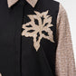 Lana Embroidery Shirt - Blush Black