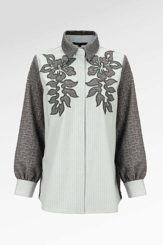 Lana Embroidery Shirt - Mocha Truffle