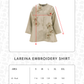 Lareina Embroidery Shirt - Khaki