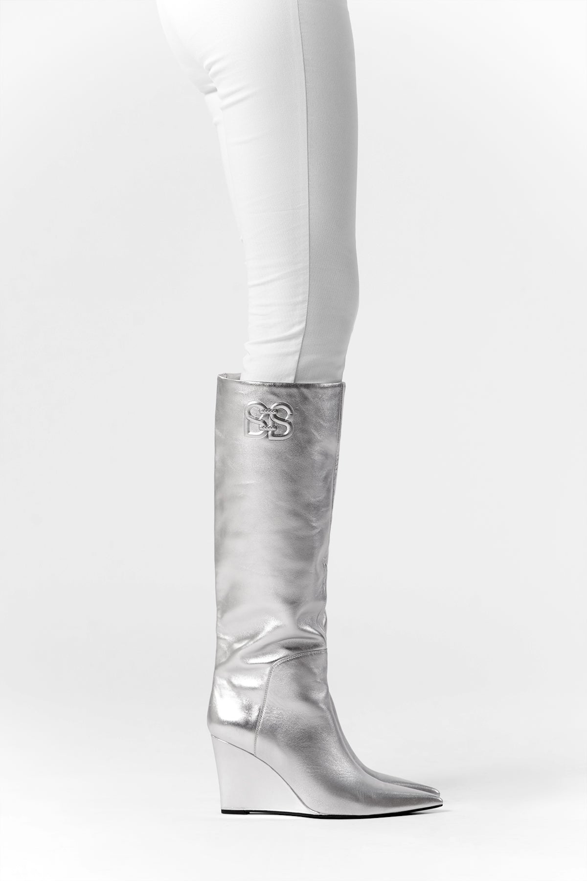 Lea Long Boots - Silver