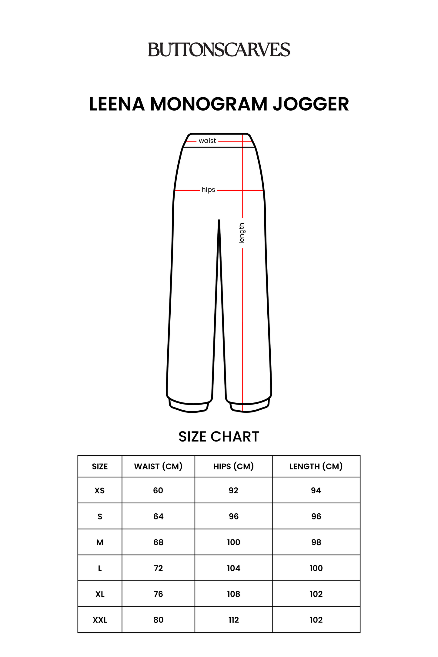 Leena Monogram Jogger Pants