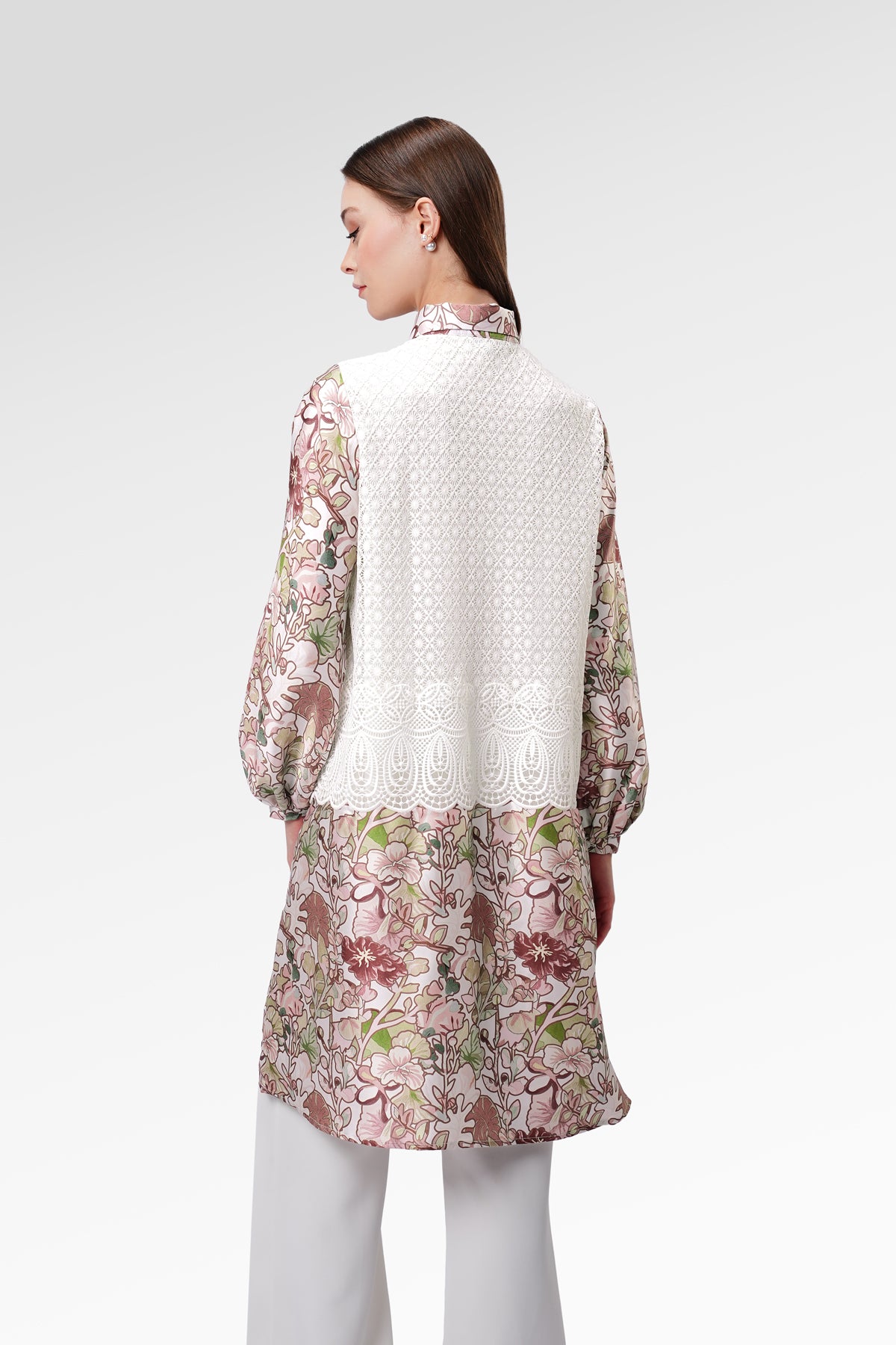 Liora Embroidery Tunic - White - S