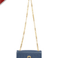 Luna Leather Wallet on Chain - Navy