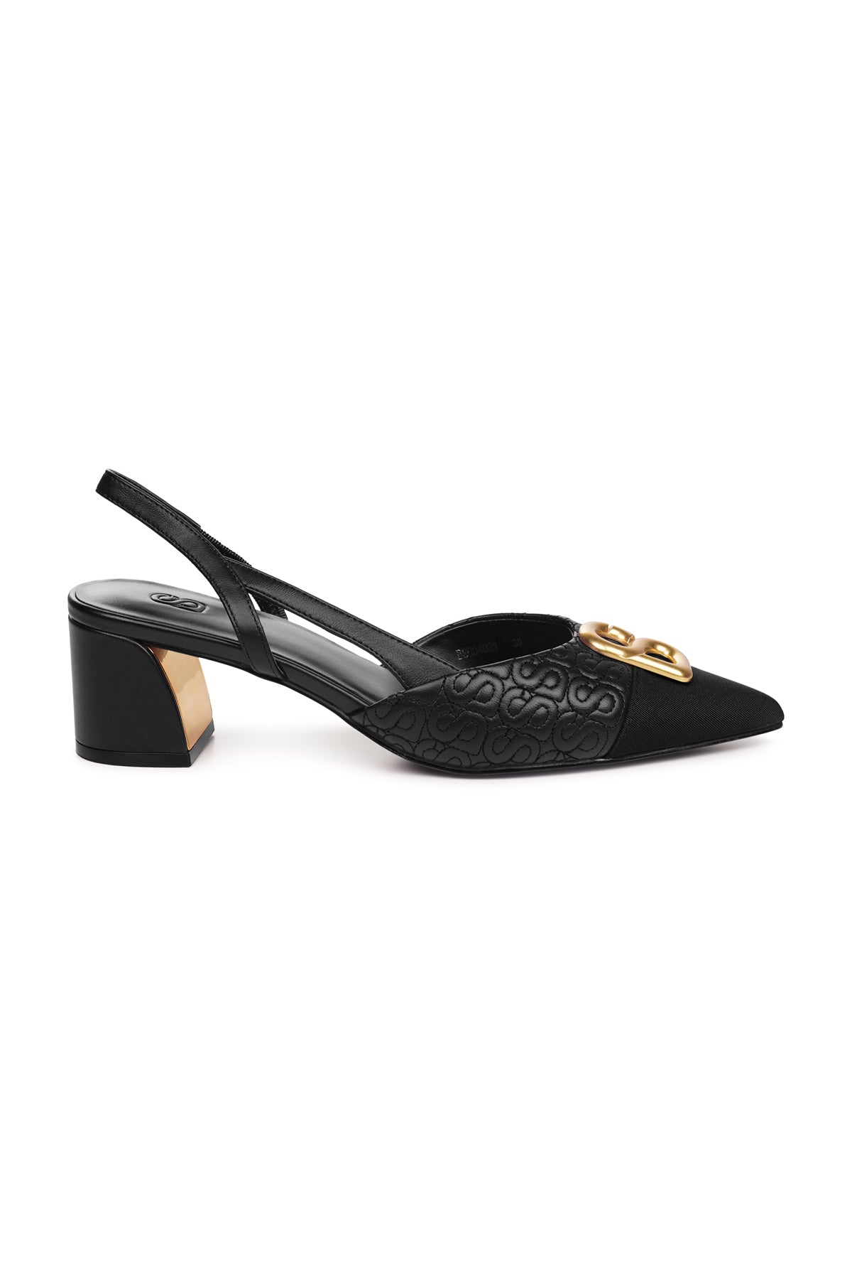 Luna Slingback Heels - Black