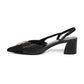 Luna Slingback Heels - Black