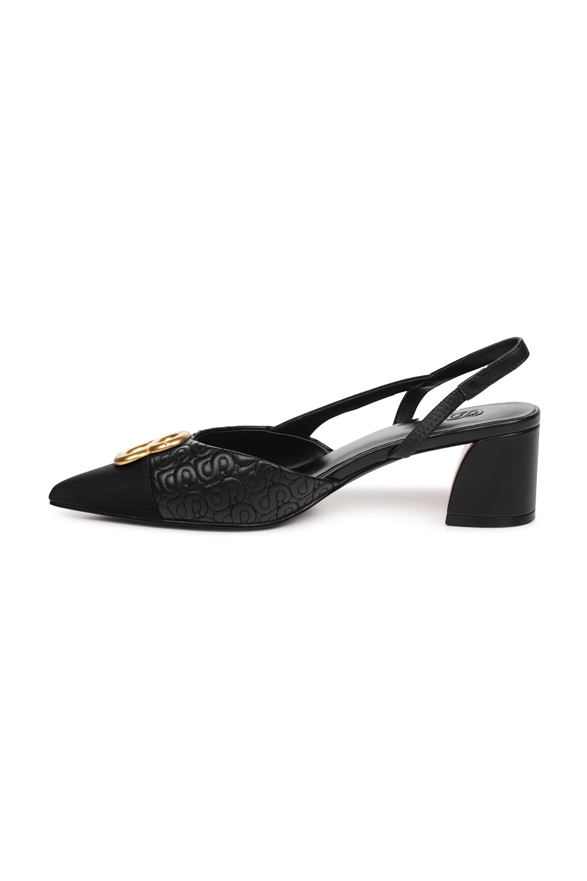 Luna Slingback Heels - Black