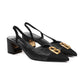 Luna Slingback Heels - Black