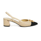 Luna Slingback Heels - Cream