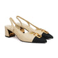 Luna Slingback Heels - Cream