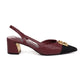 Luna Slingback Heels - Maroon