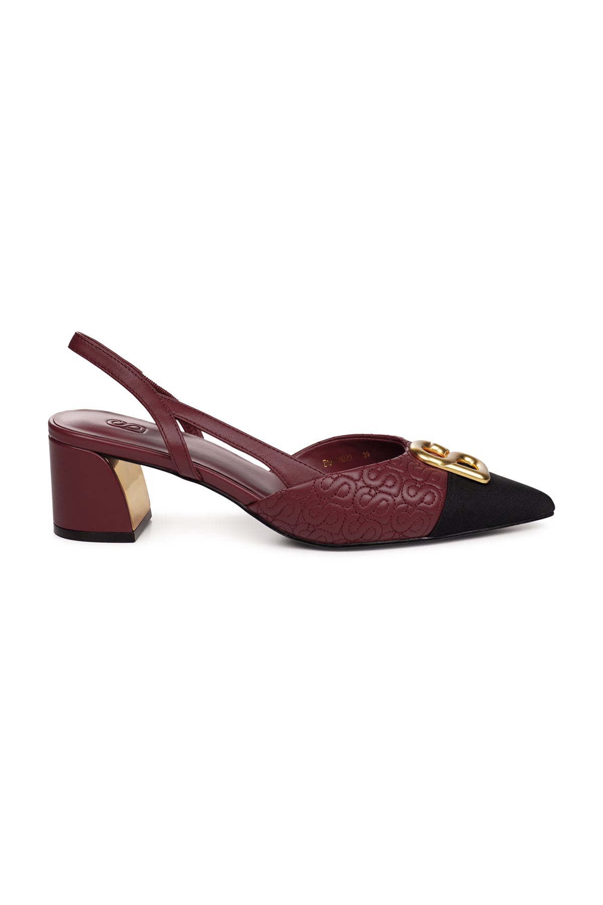 Luna Slingback Heels - Maroon