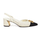 Luna Slingback Heels - White