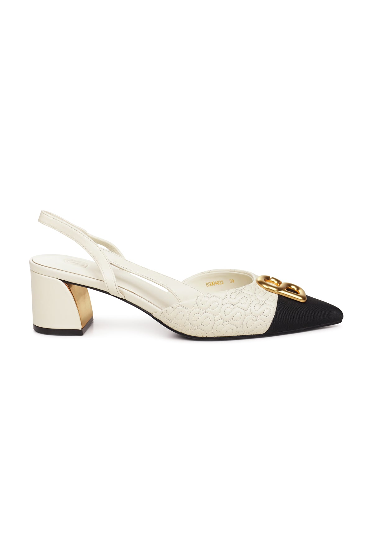 Luna Slingback Heels - White