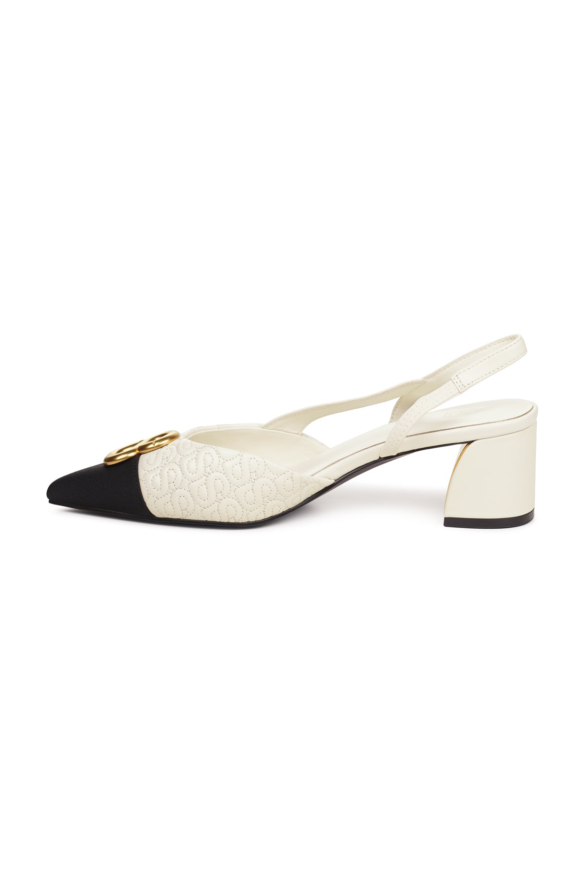 Luna Slingback Heels - White