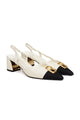 Luna Slingback Heels - White