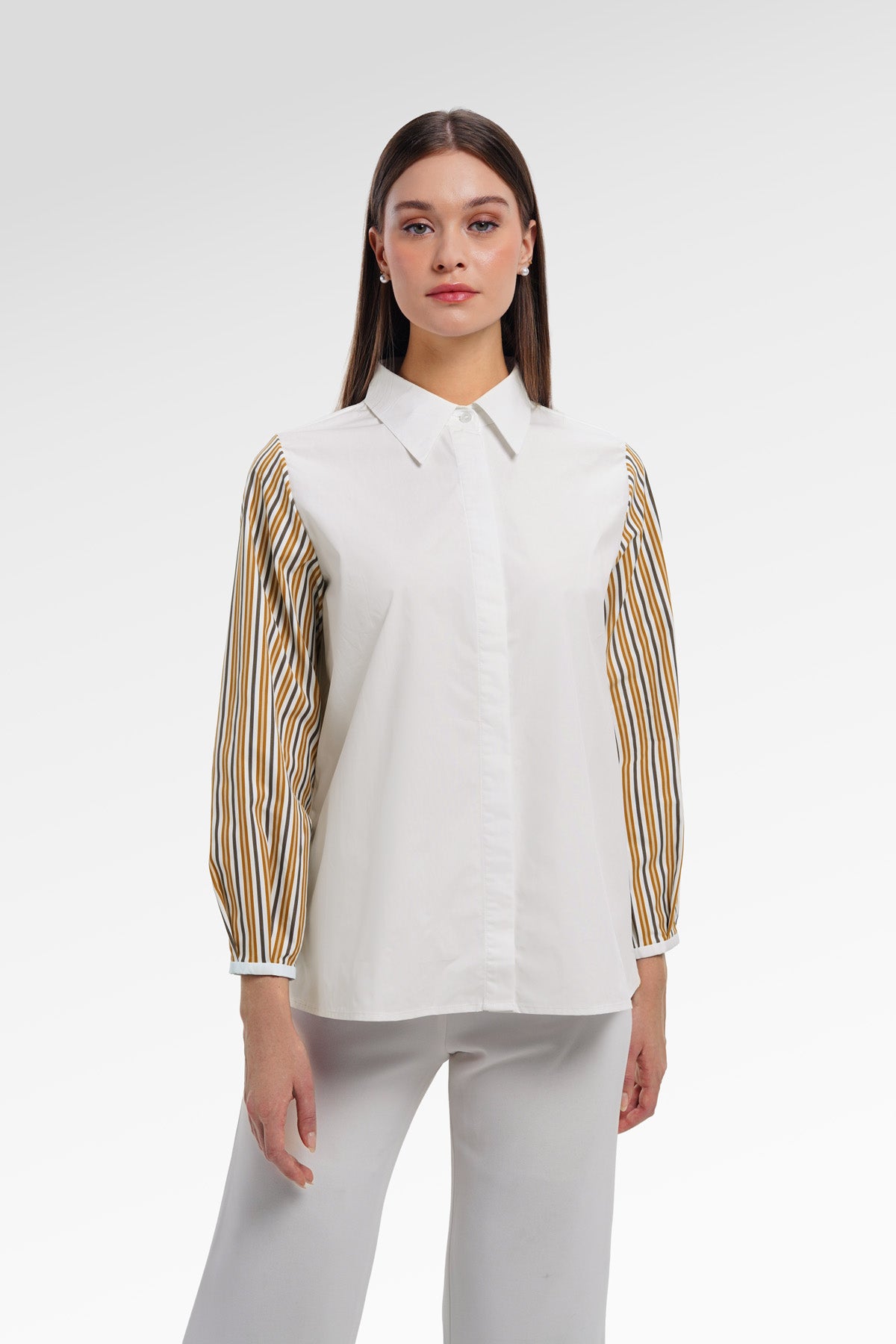 Lyvie Embroidery Shirt - Marigold