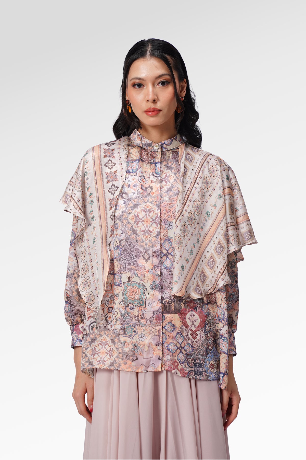Marchesa Cape Shirt - Amber