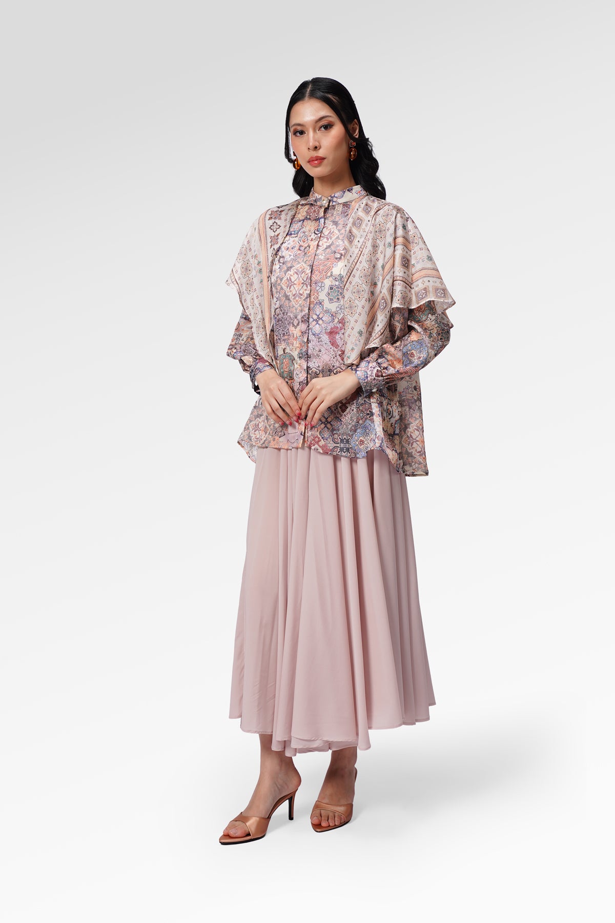 Marchesa Cape Shirt - Amber