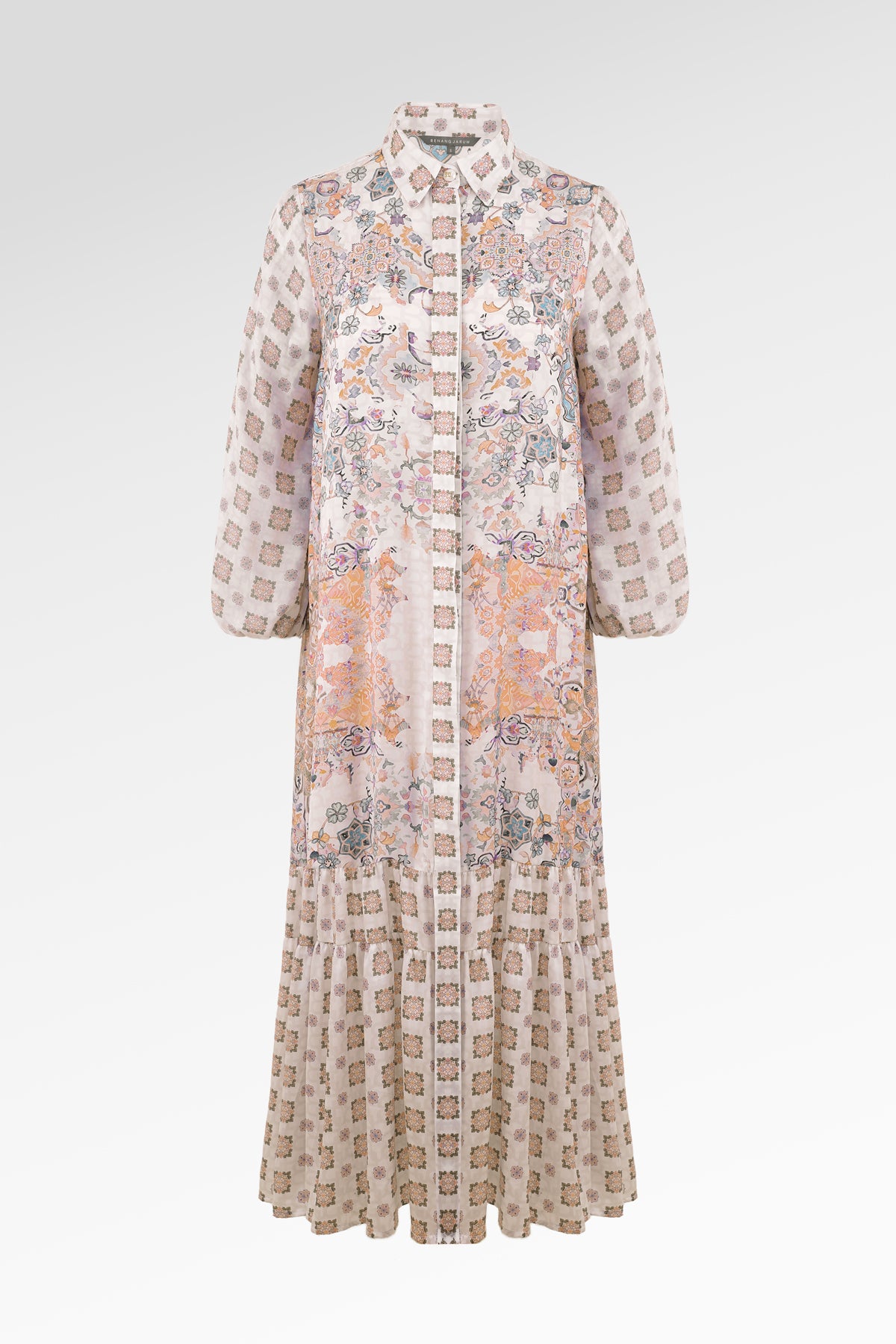 Marchesa Tiered Dress - Amber - S