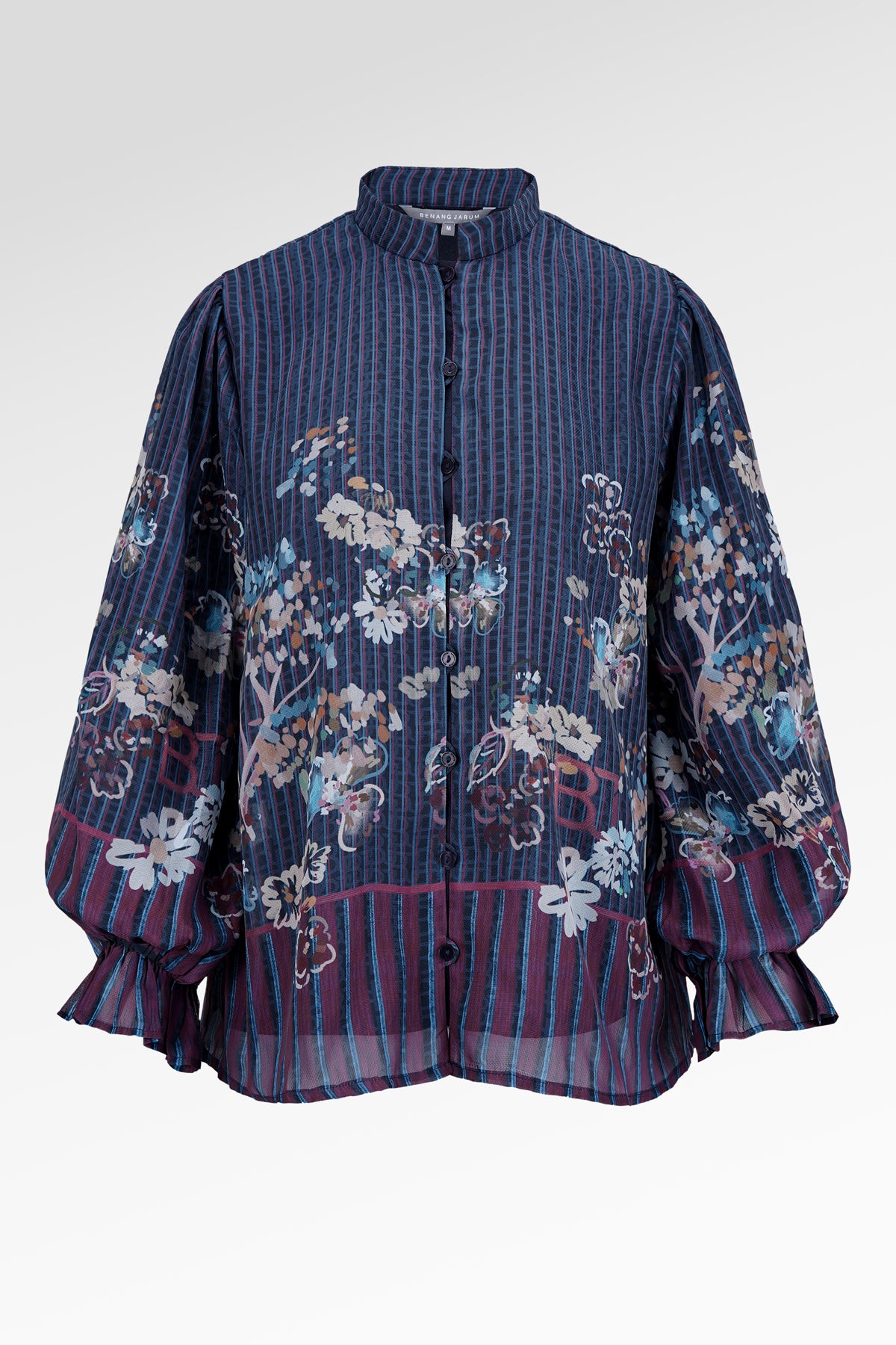 Metanoia Poet Sleeve Shirt - Blue Morpho
