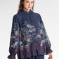 Metanoia Poet Sleeve Shirt - Blue Morpho
