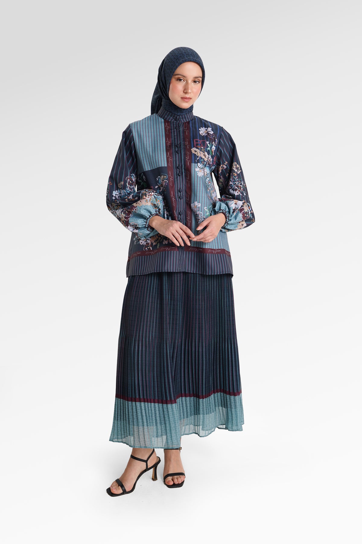 Metanoia Puff Sleeve Shirt - Blue Morpho