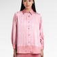 Mono Line Satin Shirt - Sorbet
