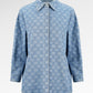 Mono Stripes Denim Shirt - Timeless Blue