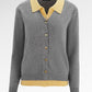 Marie Cardigan - Grey/Yellow