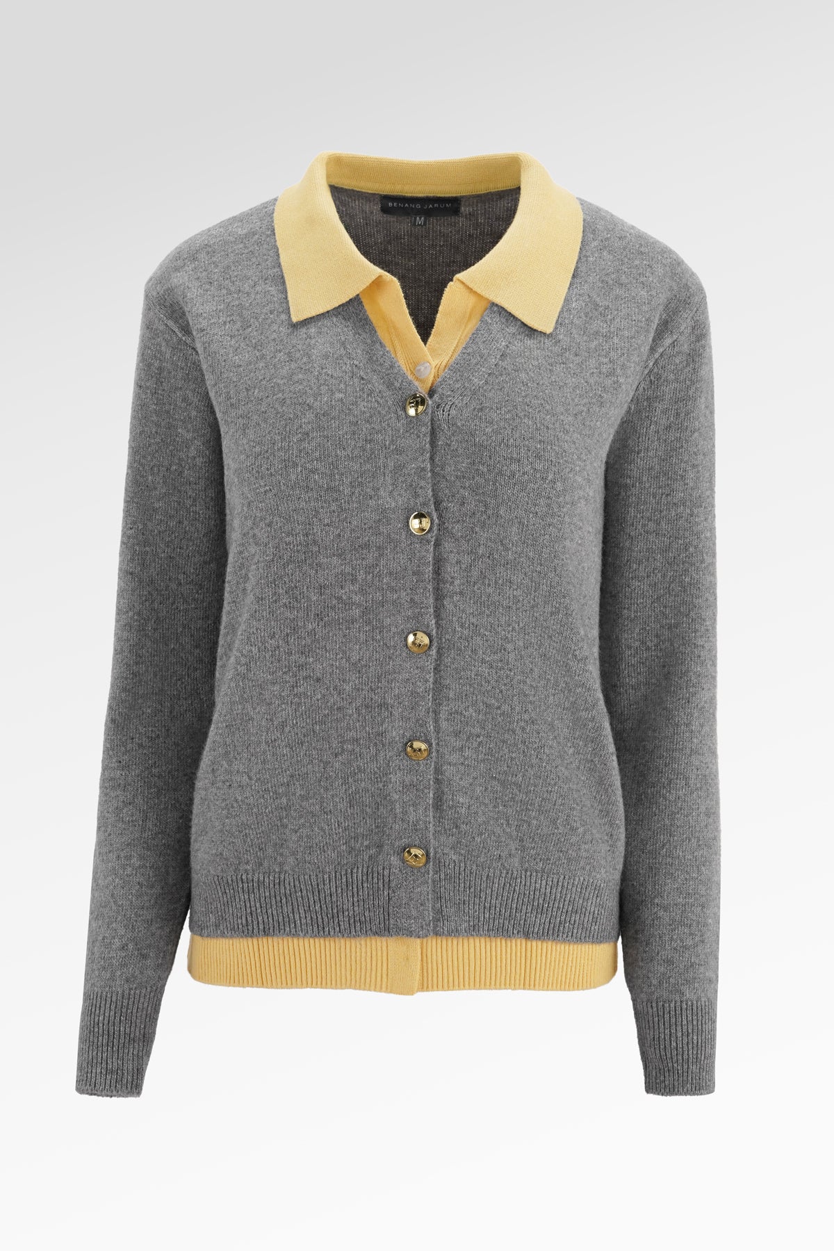 Marie Cardigan - Grey/Yellow