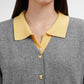 Marie Cardigan - Grey/Yellow
