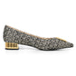 Milly Tweed Pump - Black Cream