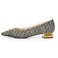 Milly Tweed Pump - Black Cream