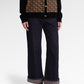Mono Diagonal Denim Pants - Black Choco