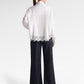 Mono Diagonal Denim Pants - Yuzu