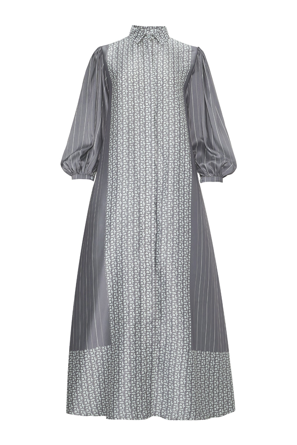 Monogram Maxi Dress - Graphite