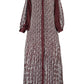 Monogram Pleated Dress - Maroon