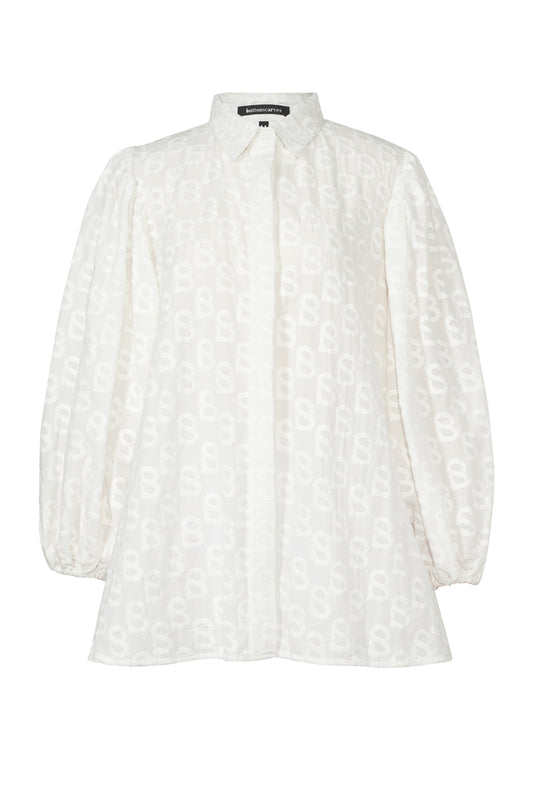 Monogram Puffy Shirt - White