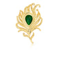 Morella Brooch - Emerald Gold